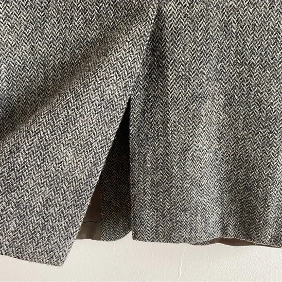 Vintage Harris Tweed Jacket Wool Tweed Grey Herringbone Blazer 42 Long/Tall - Picture 6 of 14
